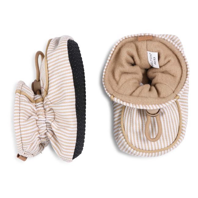 Striped slippers | Beige
