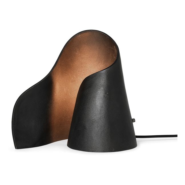 Lampe à poser Oyster en aluminium recyclé | Noir