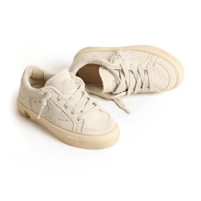 May Suede Lace-up Sneakers | White