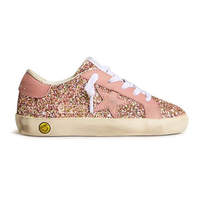 Super-Star Glitter Lace-up Sneakers | Pink
