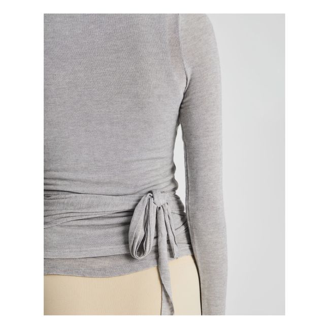 Anne Laine wrap cardigan | Grey