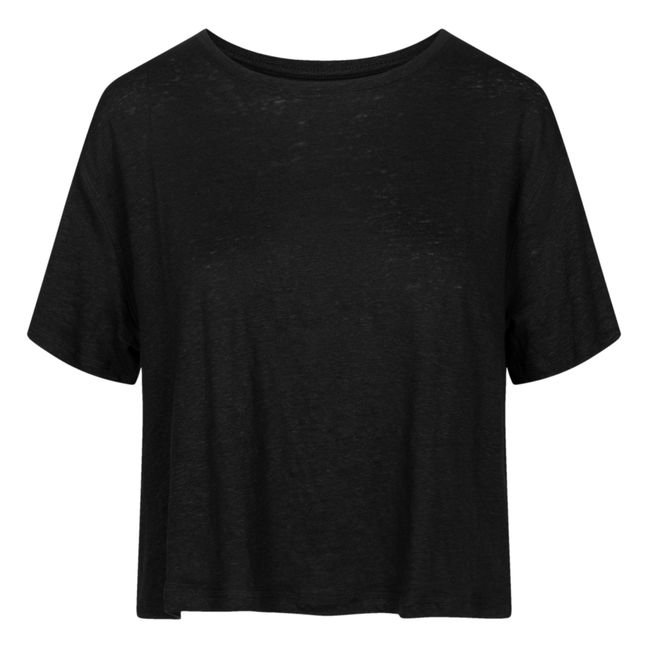 Camiseta de lino Ivalo | Negro