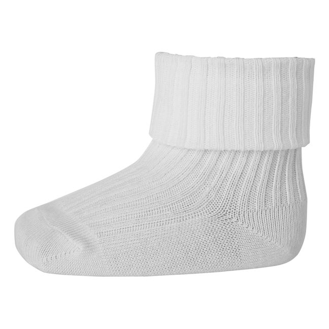 Rib-Socken aus Baumwolle | Weiß