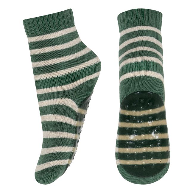Eli Anti-Kratz-Socken aus Baumwolle | Grün