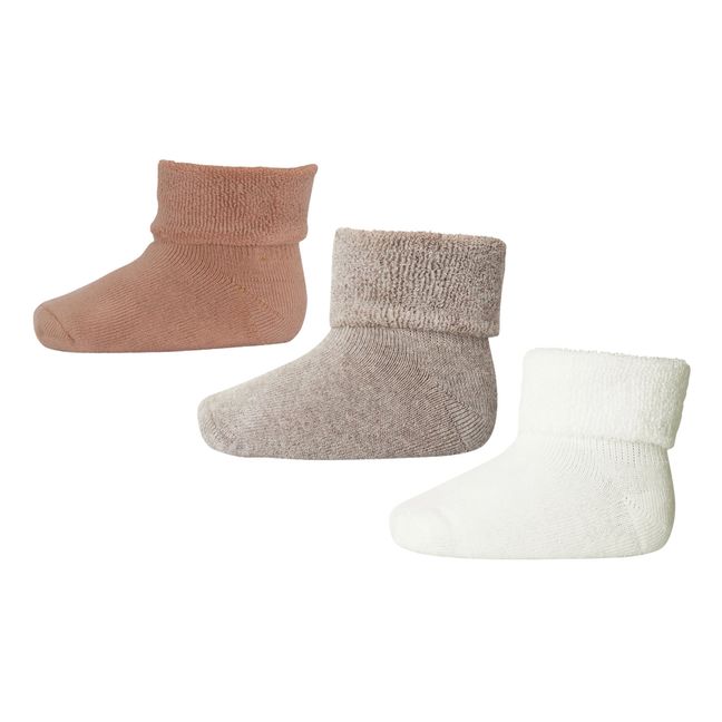 3er-Set Socken aus Baumwolle | Grauweiß