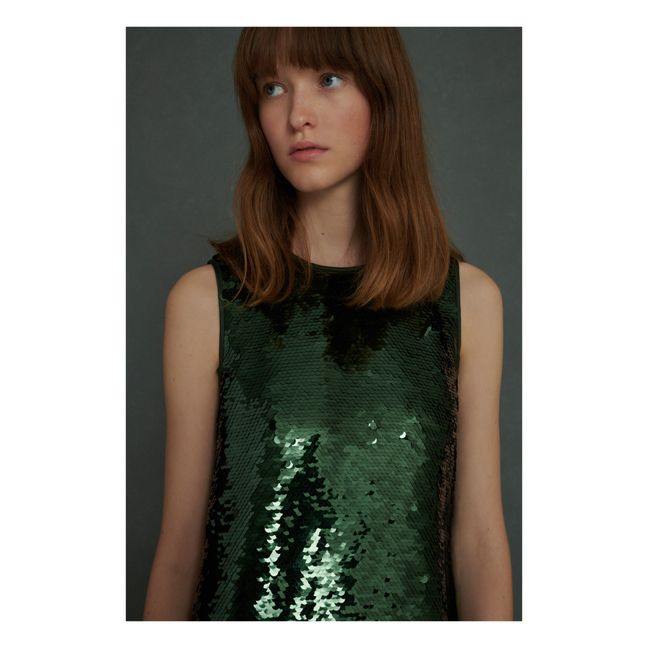 Robe Vedette Sequins | Vert