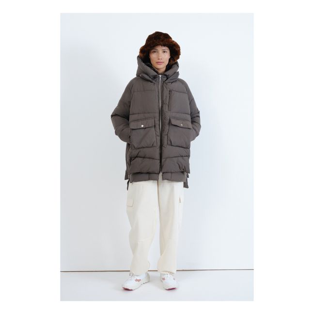 Lyndon Coat Recycled Materials | Olive noire