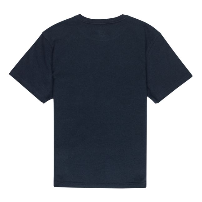Vertical Organic Cotton T-shirt | Navy blue