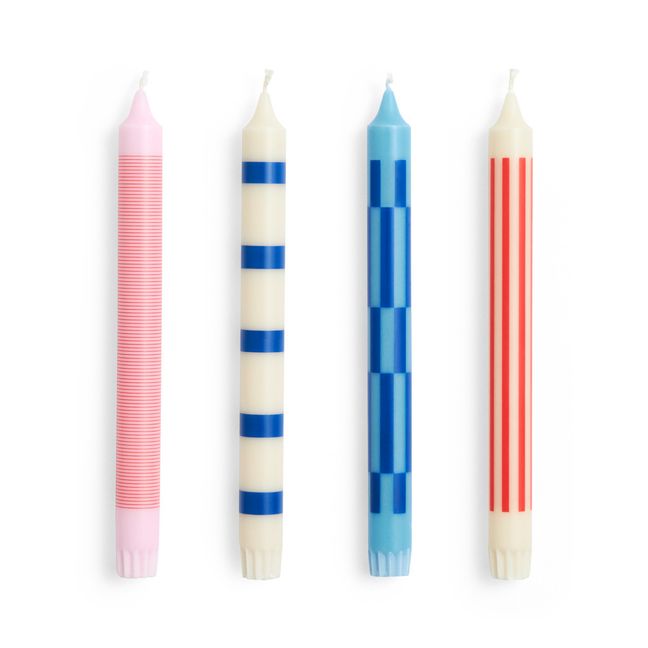 Bougies Pattern - Set de 4 | Pink
