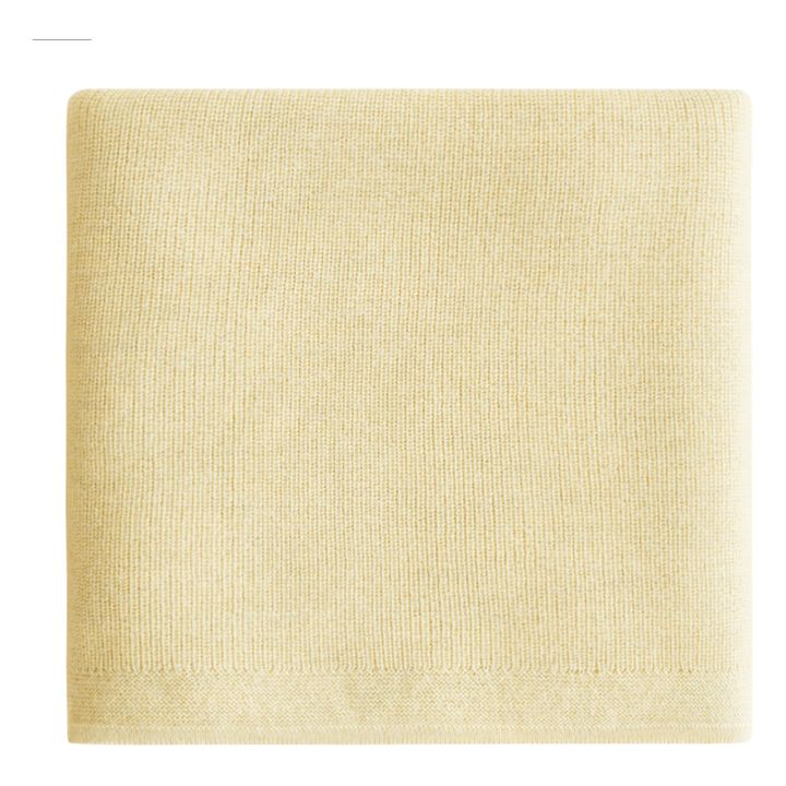 Manta de lana merina Felix | Amarillo palo- Imagen del producto n°0