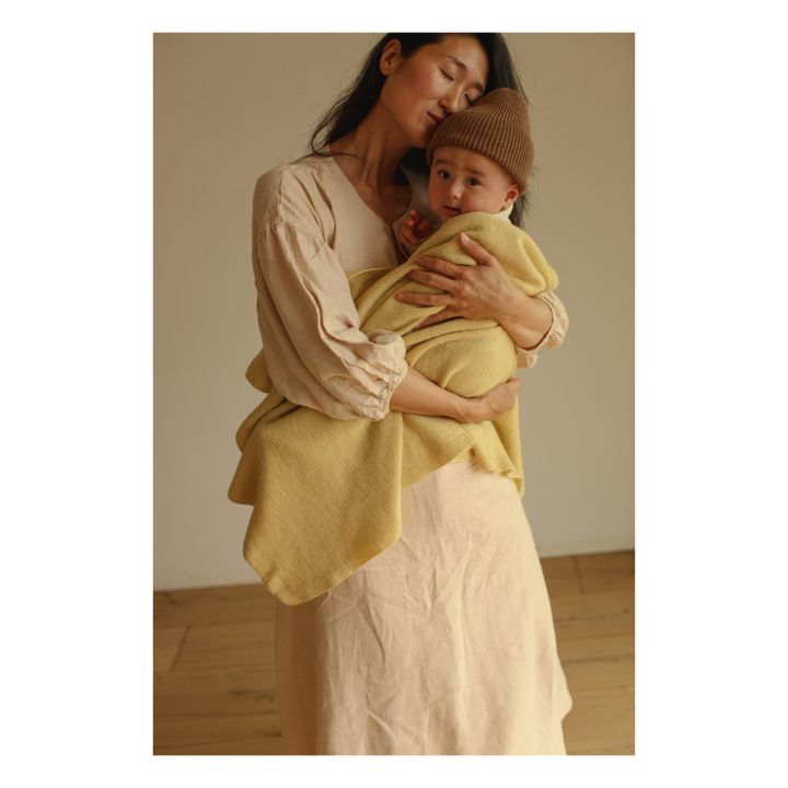 Felix Merino Wool Blanket | Pale yellow- Product image n°1