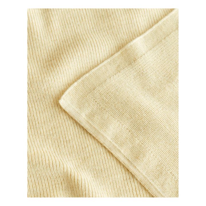 Manta de lana merina Felix | Amarillo palo- Imagen del producto n°4