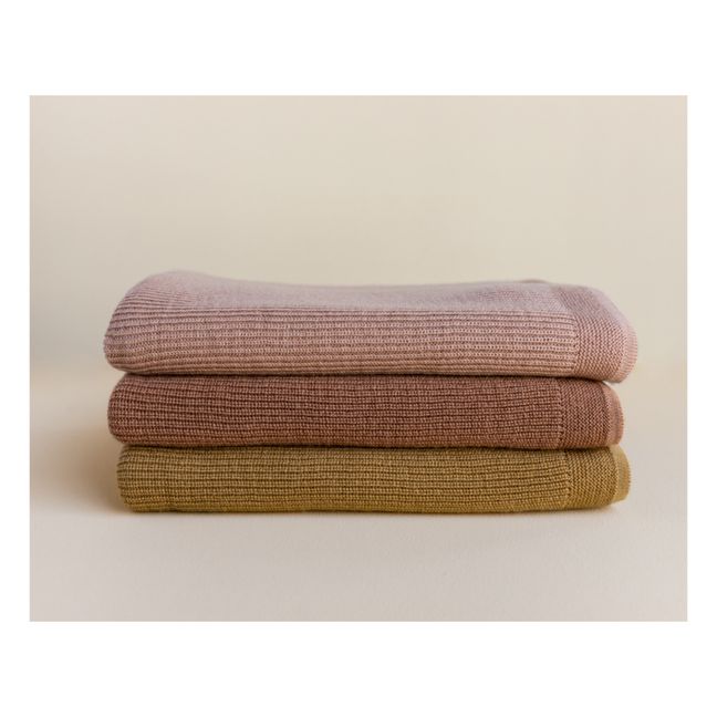 Felix Merino Wool Blanket | Pale pink