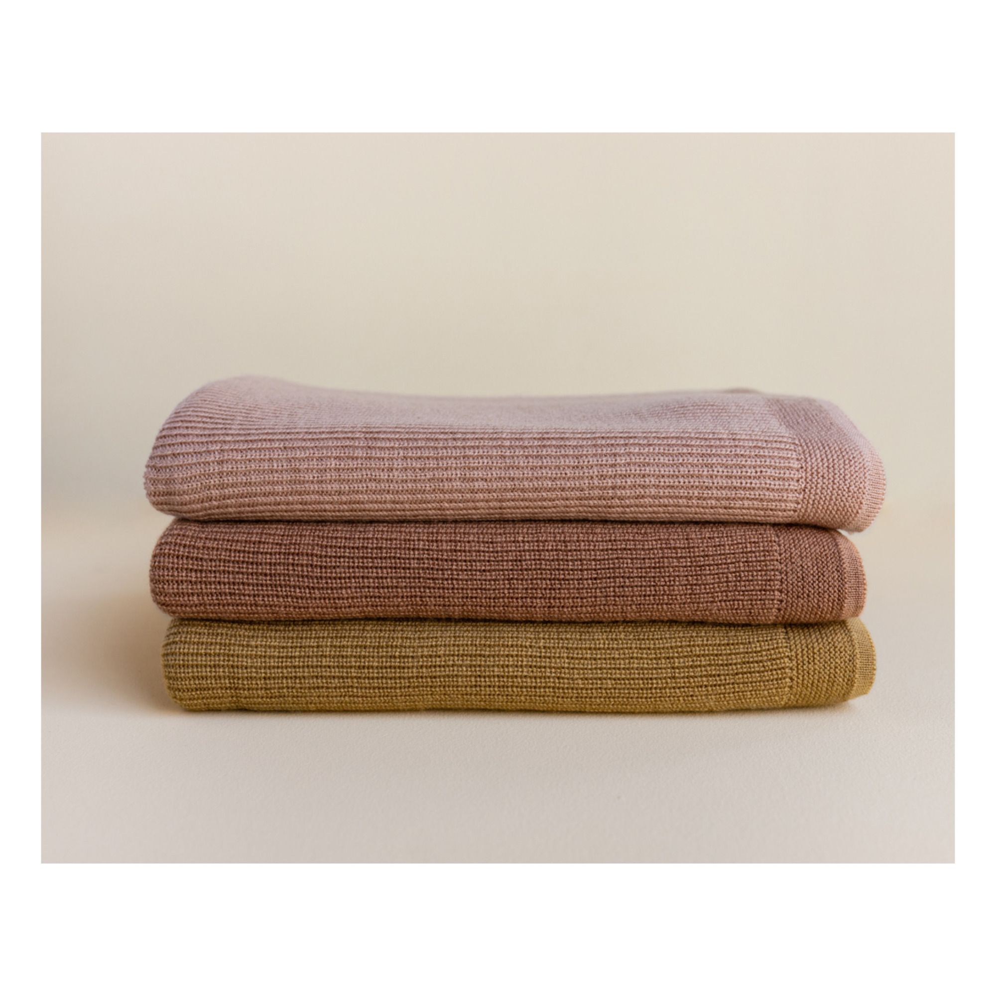 Hvid - Coperta in lana merino Felix - Rosa chiaro