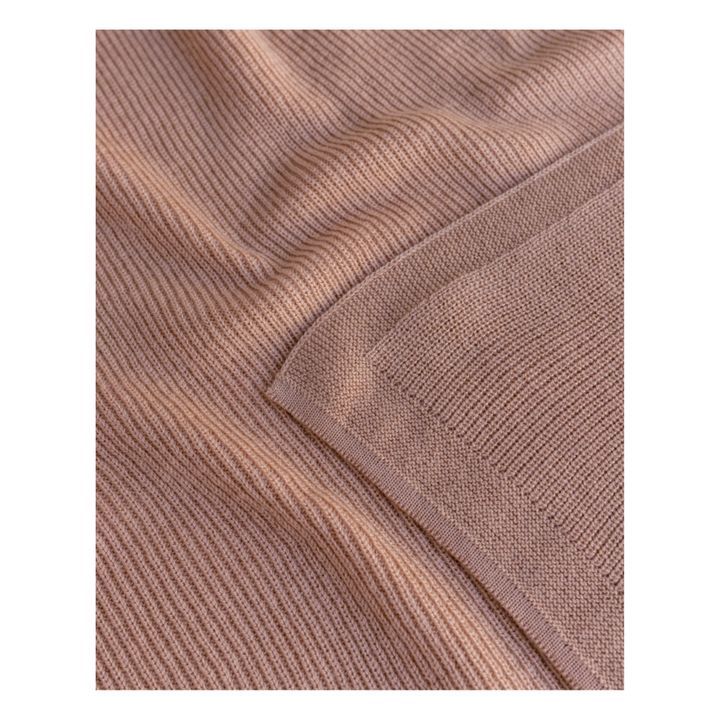 Felix Merino Wool Blanket | Pale pink- Product image n°6