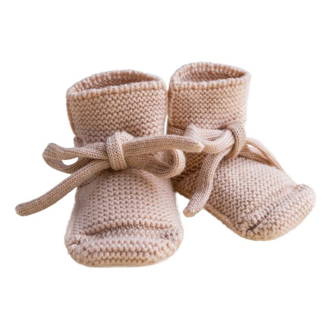 Merino Wool Slippers | Pale pink