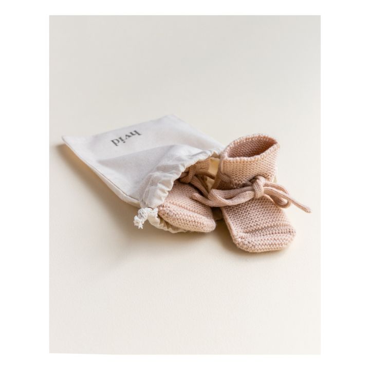 Pantofole in lana merino | Rosa chiaro- Immagine del prodotto n°2