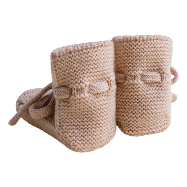 Chaussons Laine Mérinos | Rose pâle