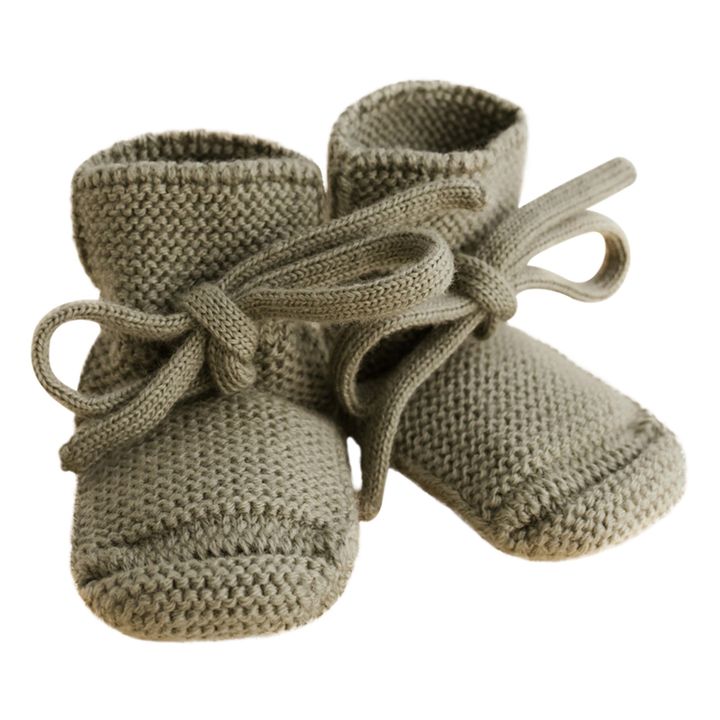 Zapatillas de lana merina | Verde Kaki- Imagen del producto n°0