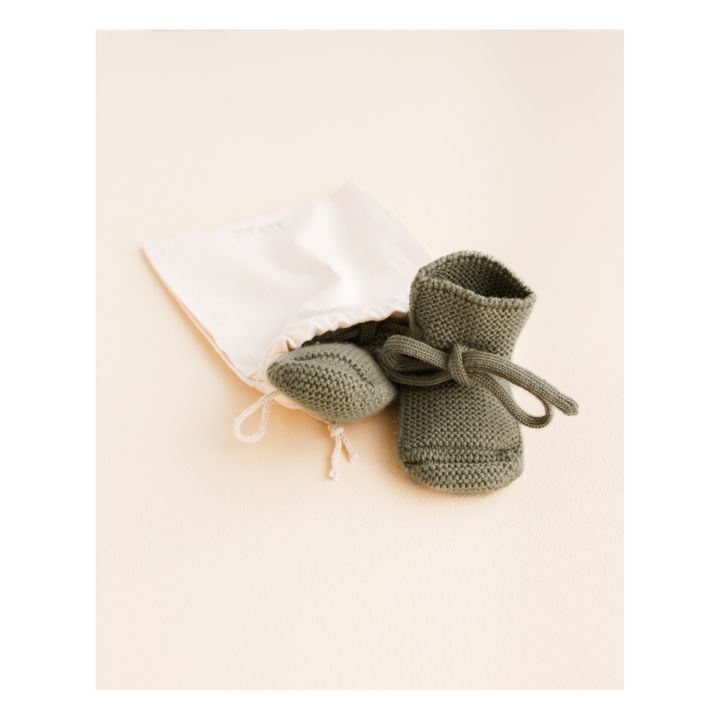 Zapatillas de lana merina | Verde Kaki- Imagen del producto n°2