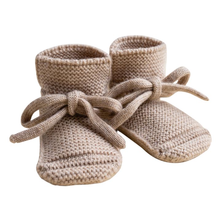 Zapatillas de lana merina | Beige- Imagen del producto n°0