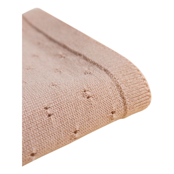 Bibi Pointelle Merino Wool Blanket | Pale pink- Product image n°6