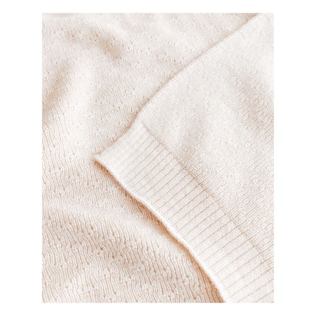 Manta de lana merina Dora | Crema