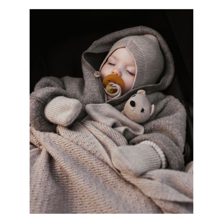 Manta de lana merina Dora | Beige- Imagen del producto n°2