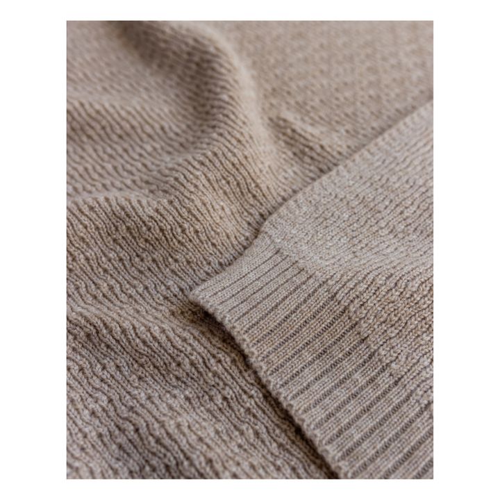 Manta de lana merina Dora | Beige- Imagen del producto n°6