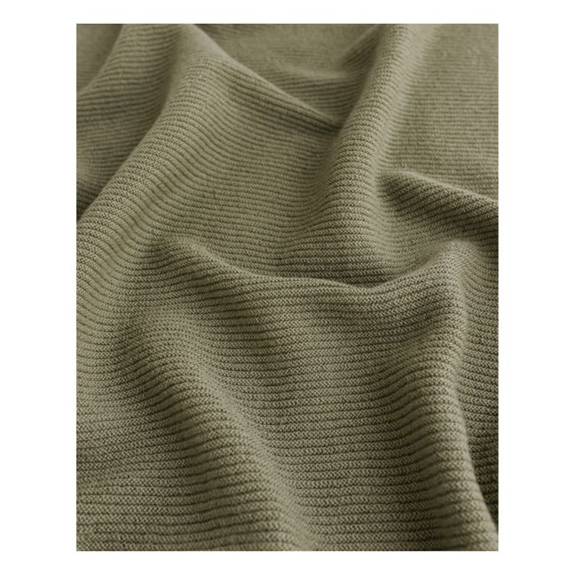 Coperta in lana merino Gust | Verde militare