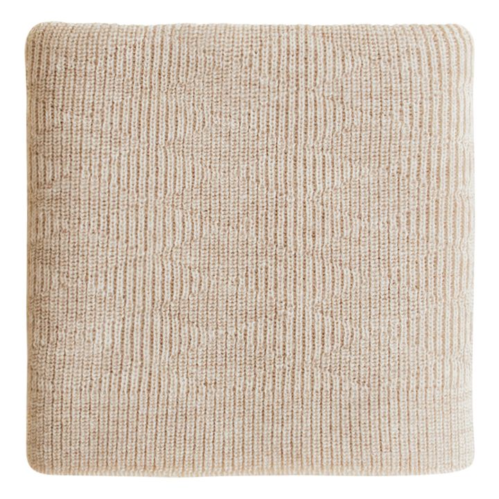 Manta de lana de cordero Merino Herbie | Beige- Imagen del producto n°0