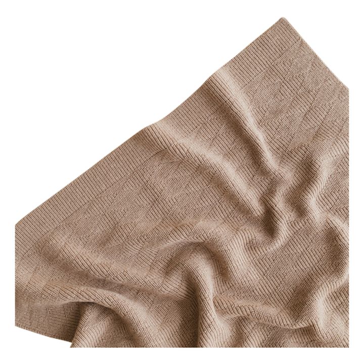 Herbie Merino Lamb Wool Blanket | Taupe brown- Product image n°3