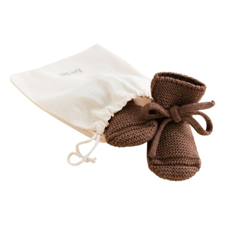 Zapatillas de lana merina | Chocolate- Imagen del producto n°2
