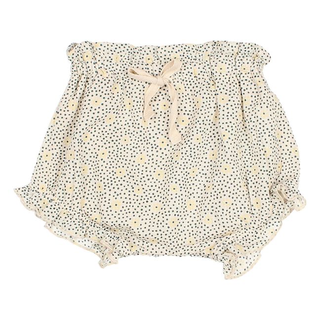 Bloomer with floral ruffles | Sand
