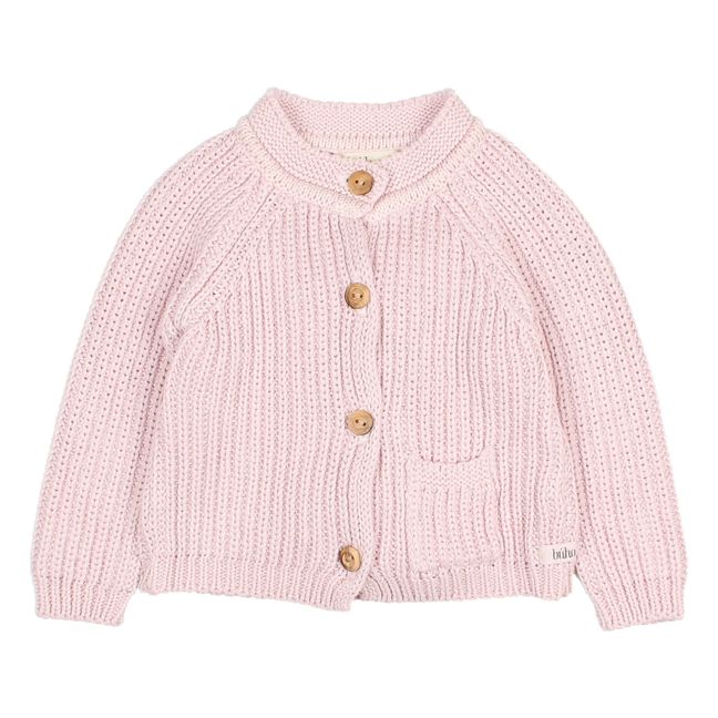 Cardigan Poche Maille | Rose