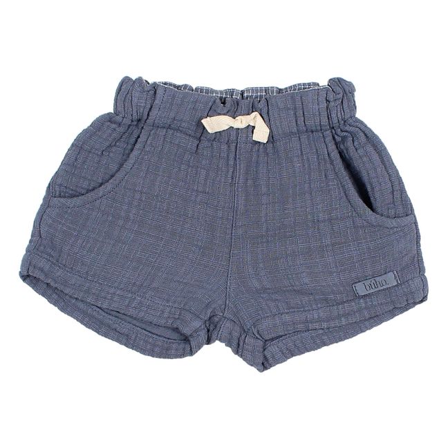 Pantalón corto de gasa para bebé | Azul Marino