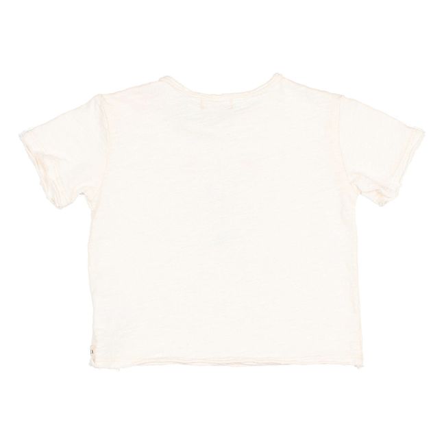 T-shirt Zèbre Coton Flammé | Blanc
