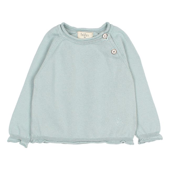 Jersey para bebé de algodón ecológico | Azul verde
