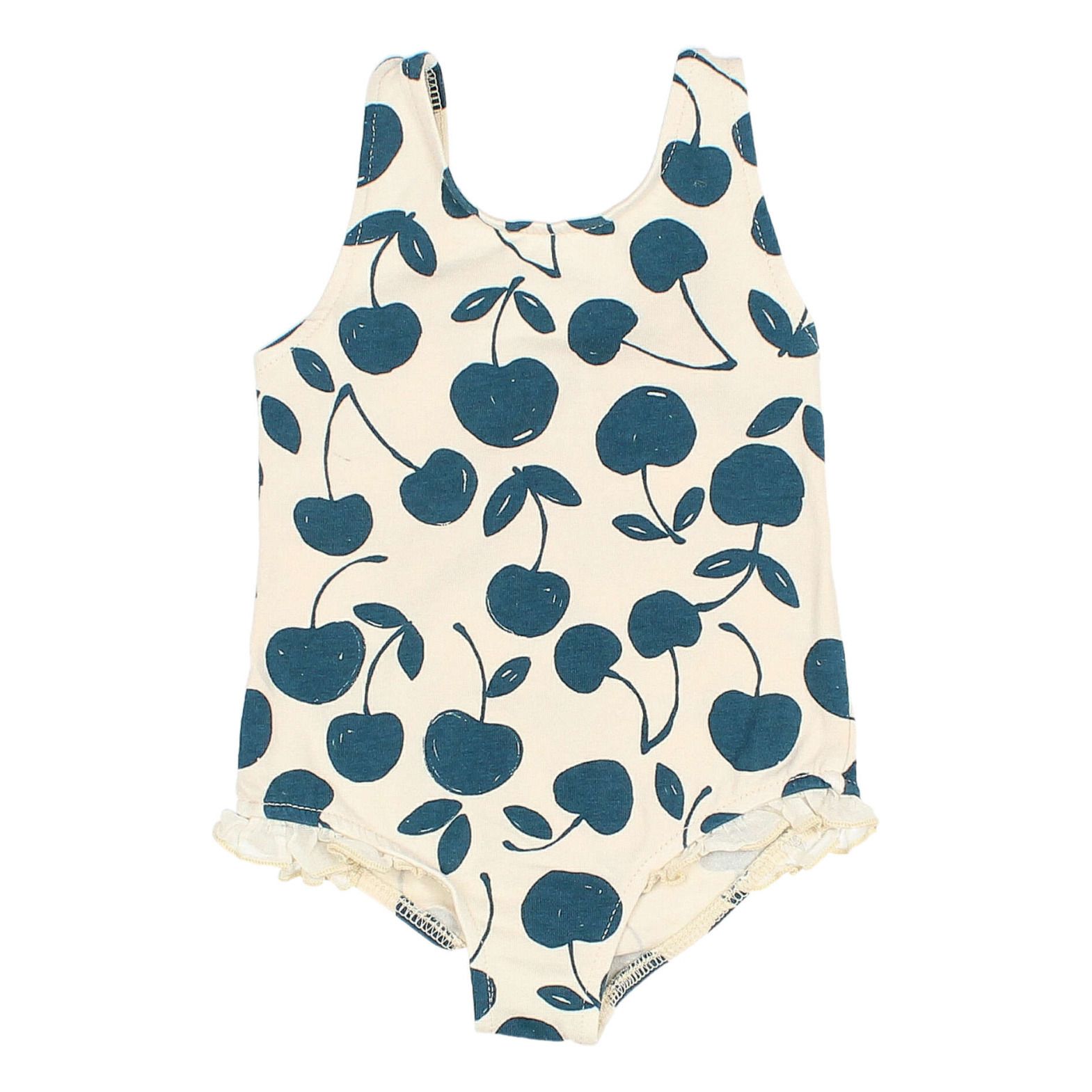 Babyhug Sleeveless Two Piece Swimsuit with Chevron Print - Multicolour