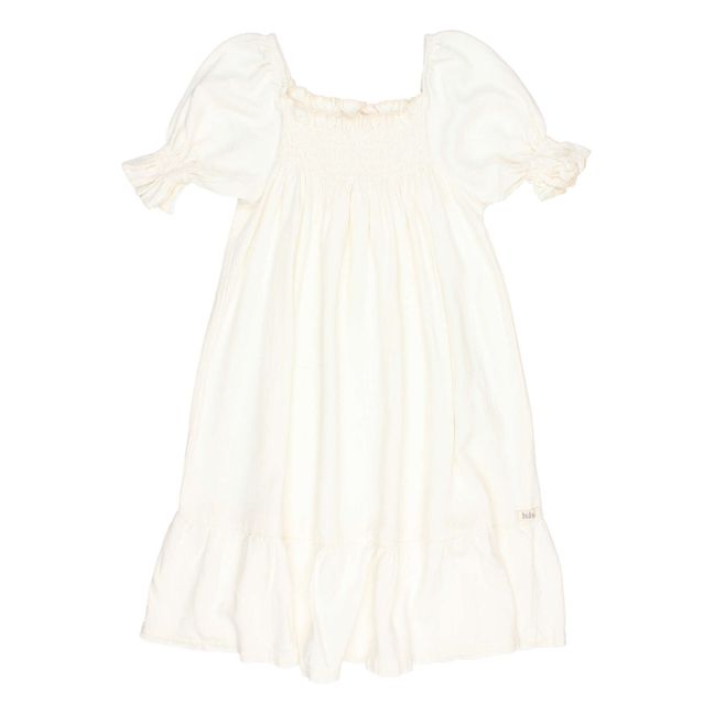 Fluid Linen Dress | White