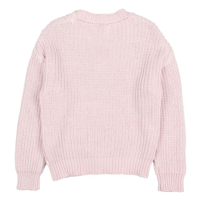 Organic cotton knitted cardigan | Pink