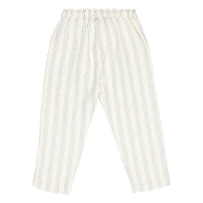 Striped Chiffon Trousers | Gris galet