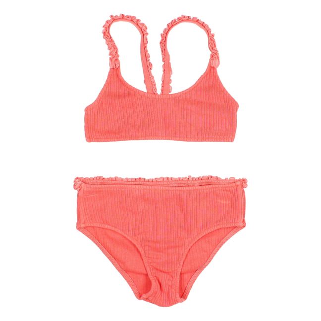 2 Piece Ribbed Jersey | Coral