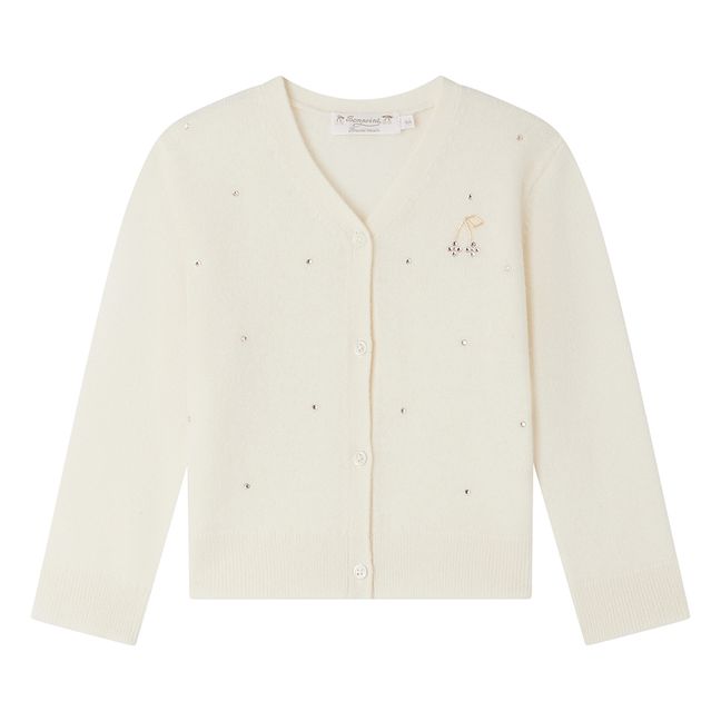 Soor Ploom - Knitted Rose Cardigan - Off white | Smallable