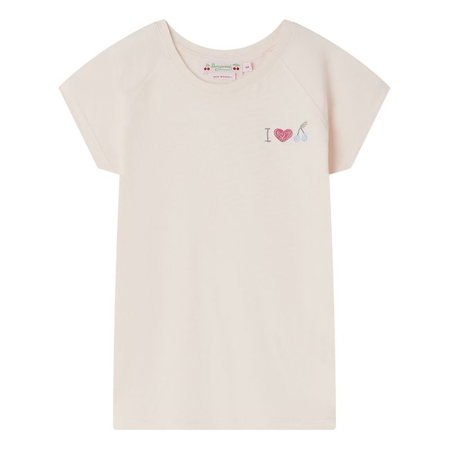 Asmae Embroidered T-Shirt | Pale pink