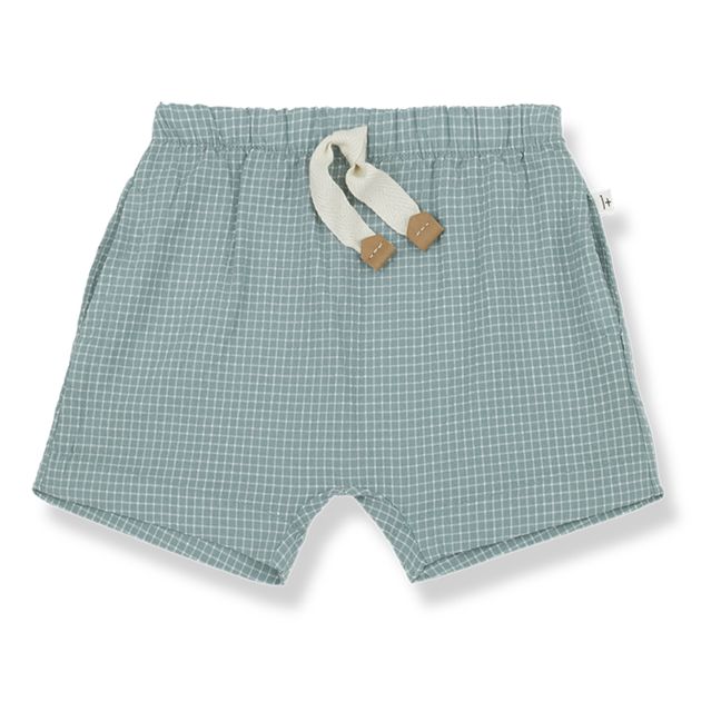 Pantalones cortos Salvatore Seersucker | Azul verde