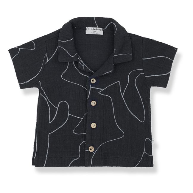 Floral Fiorenzo shirt | Charcoal grey