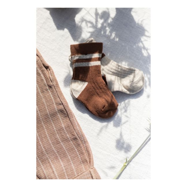 Rodolfo Striped Socks | Chocolate