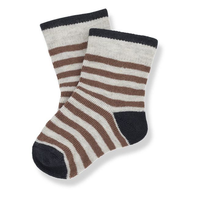 Terzo Striped Socks | Chocolate