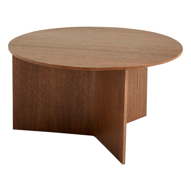 Mesa redonda Slit de madera | Walnut